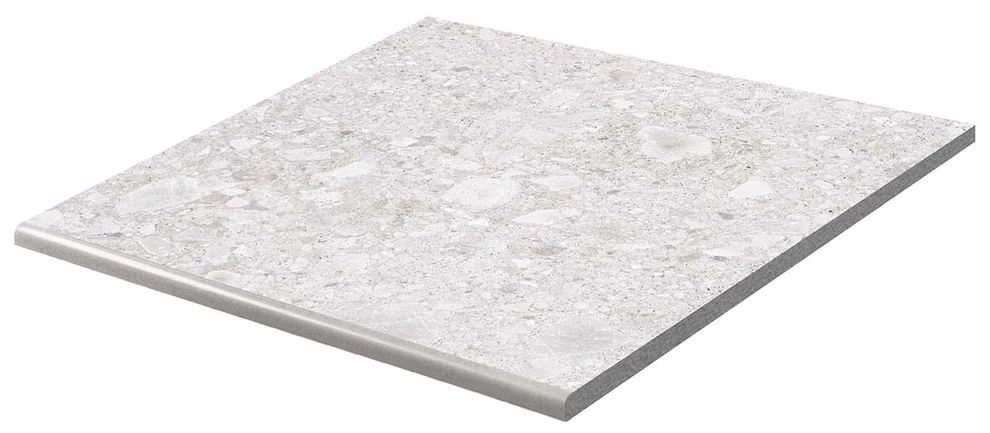Плитка-сходинка (598x598x20) DCH66899 Rave Rice Step Tile 60X60X2 R11, white-grey